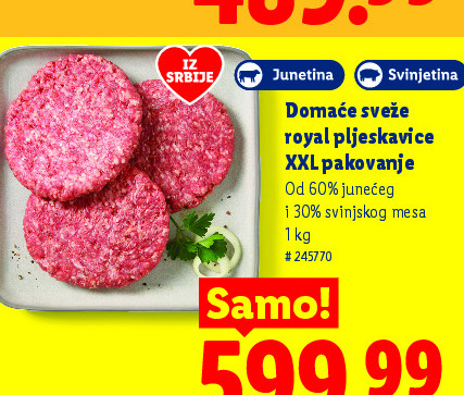 Domaće sveže royal pljeskavice XXL pakovanje