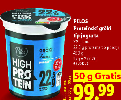 Proteinski grčki tip jogurta