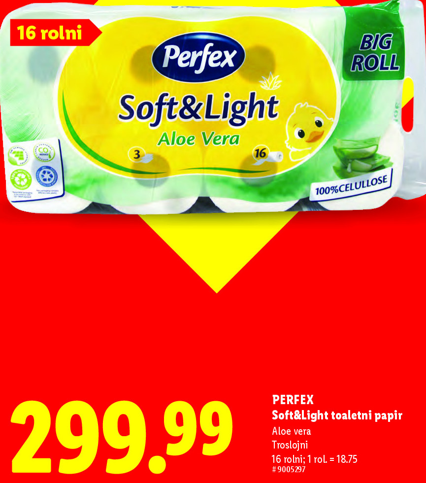 Soft&Light Aloe Vera toaletni papir