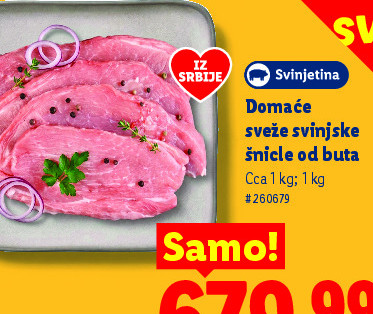 Domaće sveže svinjsko svinjsko od buta