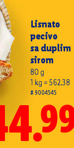 Lisnato pecivo sa duplim sirom