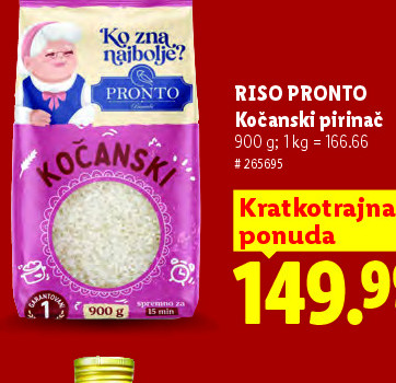 RISO PRONTO Kočanski pirinač