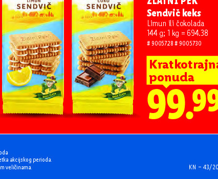 Zlatni Pek Sendvič keks