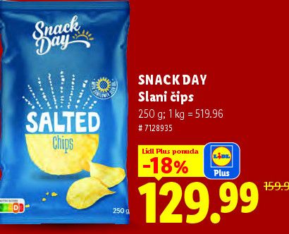 SNACK DAY Slaní čips