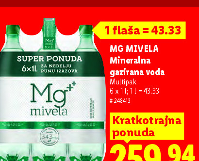 MG MIVELA Mineralna gazirana voda