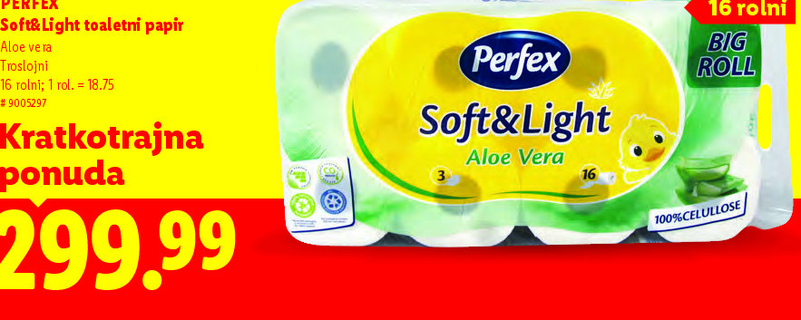 Perfex Soft&Light toaletni papir Aloe vera