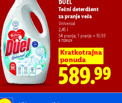 Duel Tečni deterdžent za pranje veša