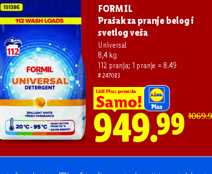 Formil Prašak za pranje belog svetog veša