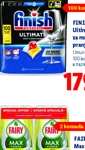 FINISH Ultimate kapsule za mašinsko pranje sudova