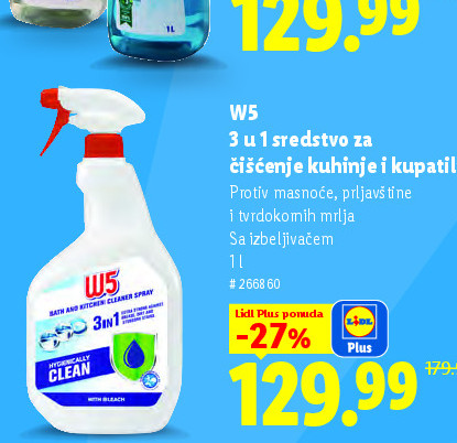W5 3 u 1 sredstvo za čišćenje kuhinje i kupatila