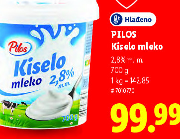 PILOS Kiselo mleko 2,8%