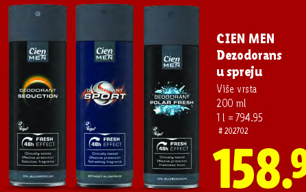 CIEN MEN Dezodorans u spreju