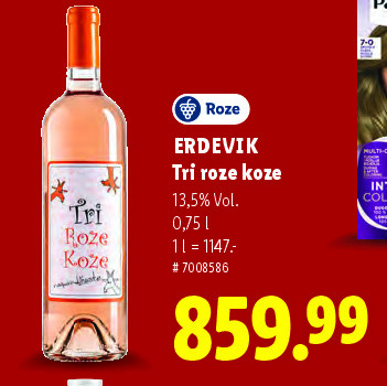 Roze Erdevik Tri reze koze