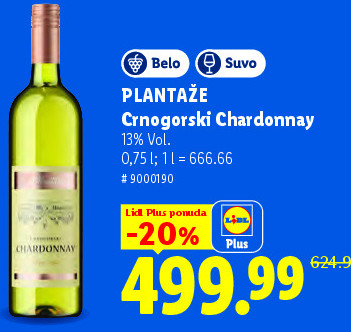 PLANTAŽE Crnogorski Chardonnay
