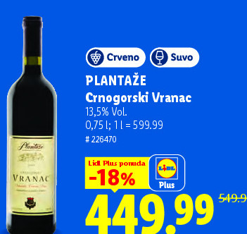 PLANTAŽE Crnogorski Vranac