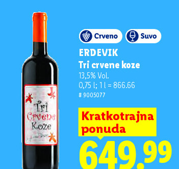 ERDEVIK Tri crvene koke