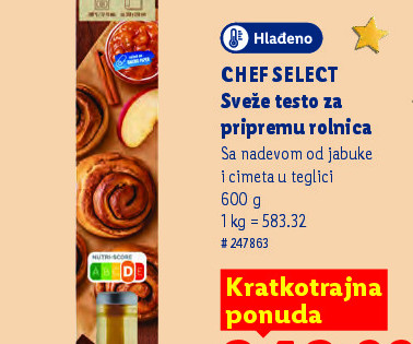 Sveže testo za pripremu rolnica