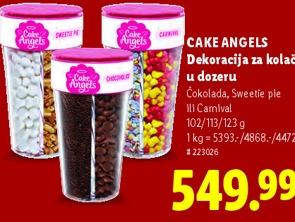 CAKE ANGELS Dekoracija za kolače u dozeru
