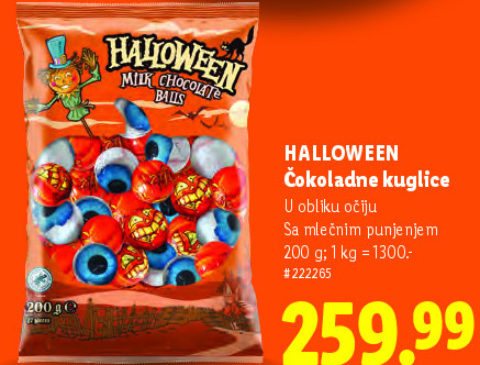 HALLOWEEN Čokoladne kuglice