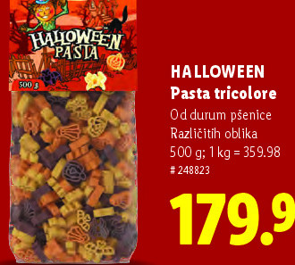 HALLOWEEN Pasta tricolore