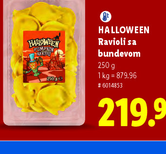 HALLOWEEN Ravioli sa bundevom