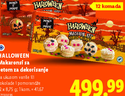 HALLOWEEN Makaroni sa setom za dekorisanje