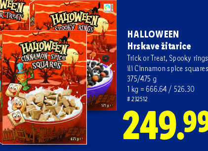 HALLOWEEN Hrskave žitarice