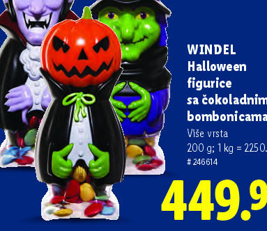 Halloween figurice sa čokoladnim bombonicama