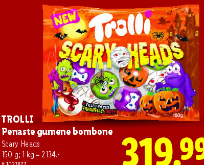 Penaste gumene bombone Scary Heads