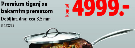 Premium tiganj sa bakarnim premazom