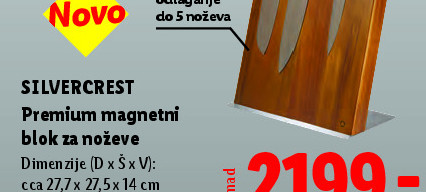 Premium magnetni blok za noževe