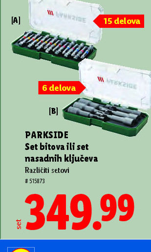 PARKSIDE Set bitova ili set nasadnih ključeva