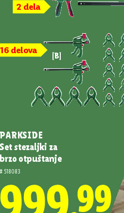 Set stezaljki za brzo otpuštanje