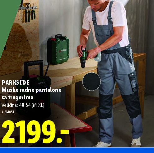 PARKSIDE Muške radne pantalone sa trenerima
