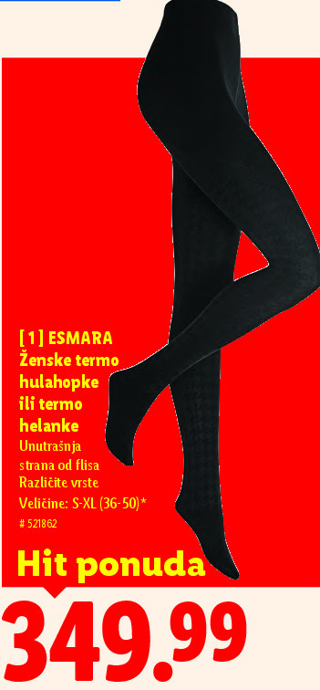 Ženske termo hulahopke ili termo helanke