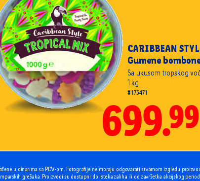 Gumene bombone Sa ukusom tropskog voća