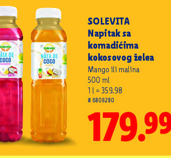 SOLEVITA Napitak sa aromatičnim kokosovog želea