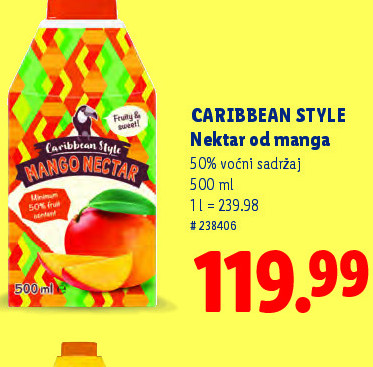 CARIBBEAN STYLE Nektar od manga