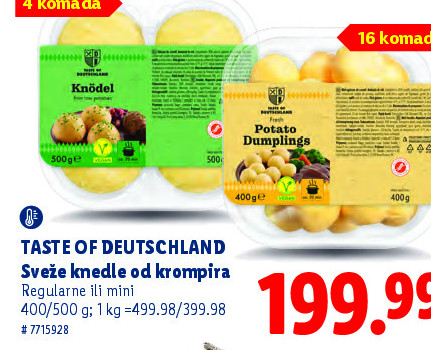 Sveže knedle od krompira