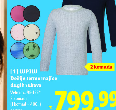 Dečije termo majice dugih rukava