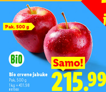 Bio crvene jabuke