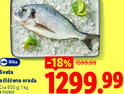 Sveža očišćena orada