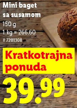Mini baget sa susamom