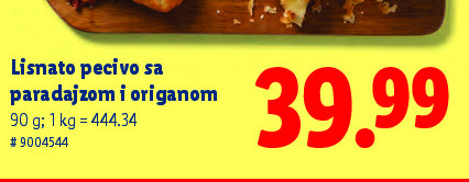Lisnato pecivo sa paradajzom i origanom