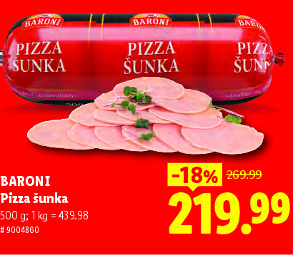 Pizza šunka