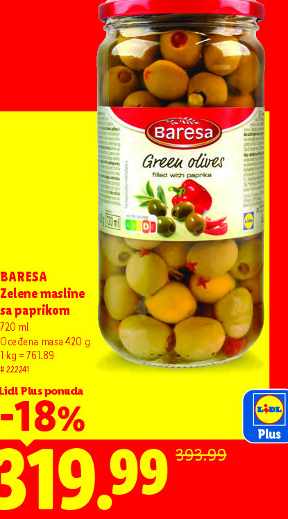 Zelene masline sa paprikom
