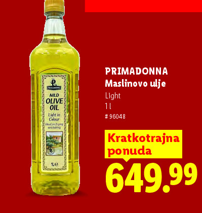 PRIMADONNA Maslinovo ulje Light