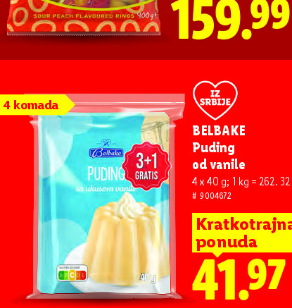 BELBAKE Puding od vanile