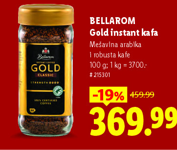 Gold instant kafa