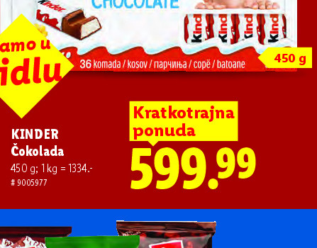 KINDER Čokolada